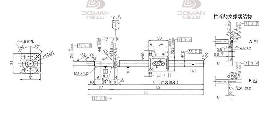 KURODA GP1002DS-EAFR-0320B-C3F 深圳黑田丝杆代理